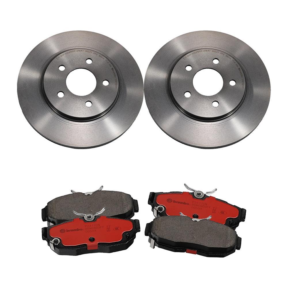2007-14 Mustang Brembo Rotor & Pad Kit - 14" Front & 11.81" Rear GT/GT500/Boss 302