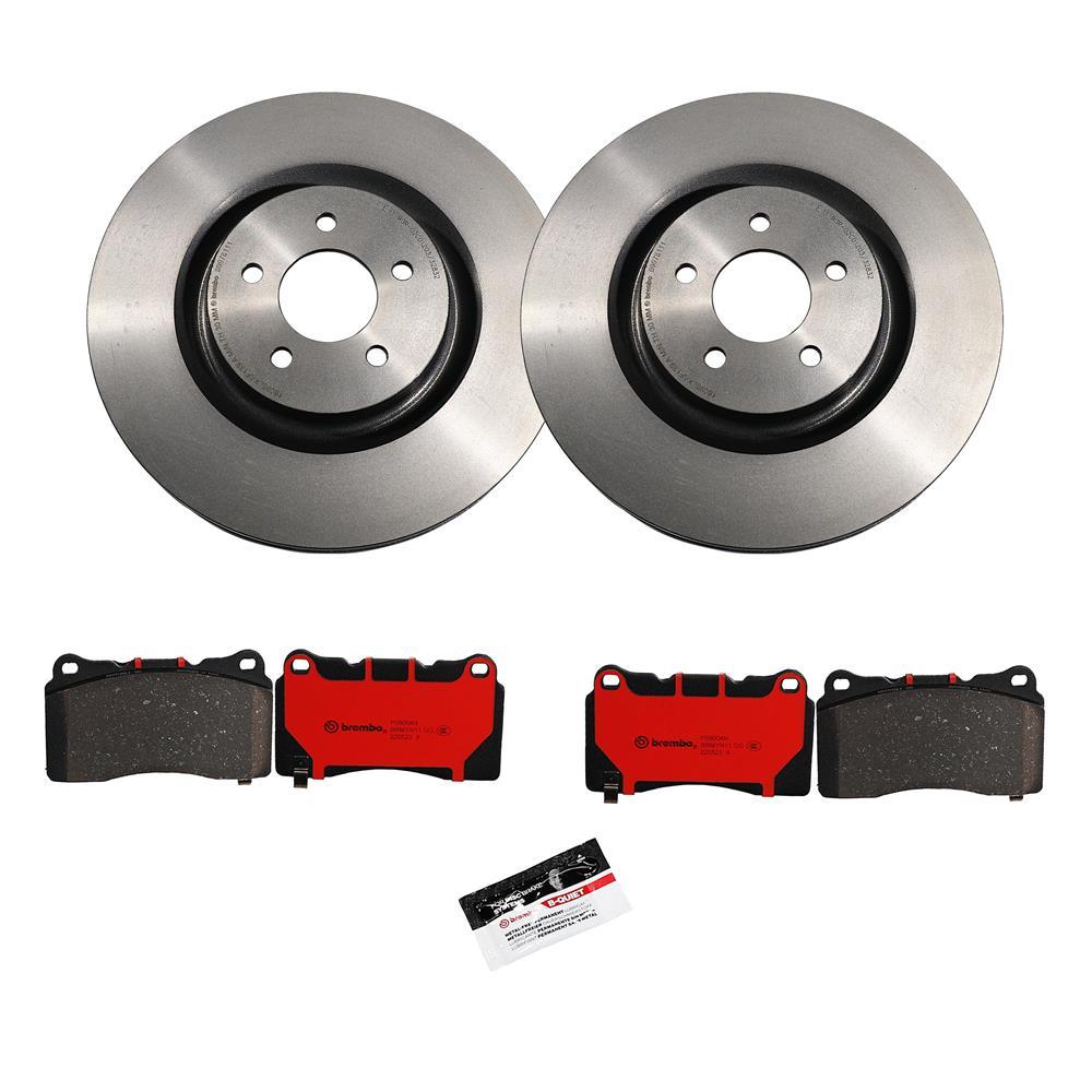 2007-14 Mustang Brembo Rotor & Pad Kit - 14" Front & 11.81" Rear GT/GT500/Boss 302