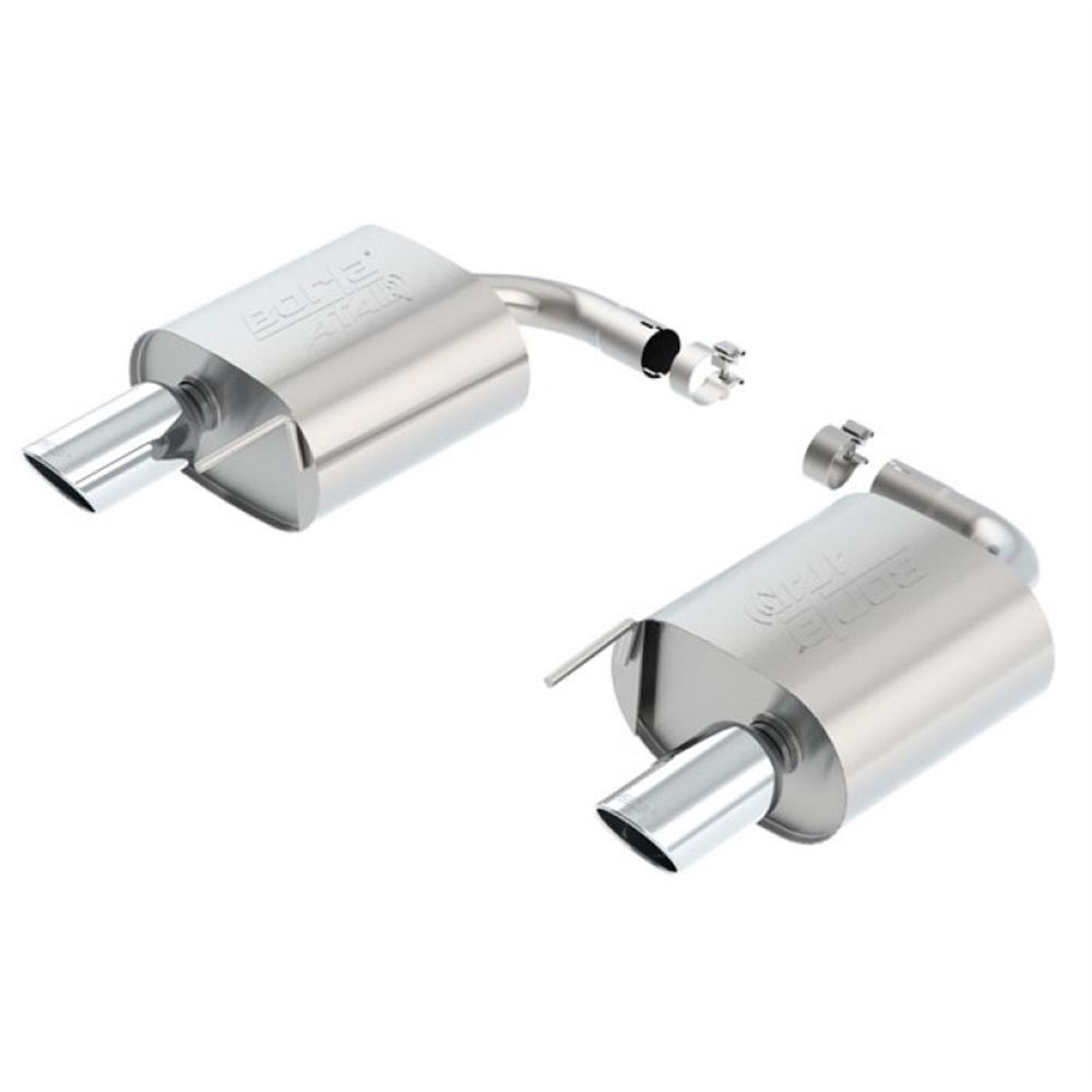 2015-2023 Mustang V6/EcoBoost Borla ATAK Axle Back Exhaust Kit w/ Polished Tips