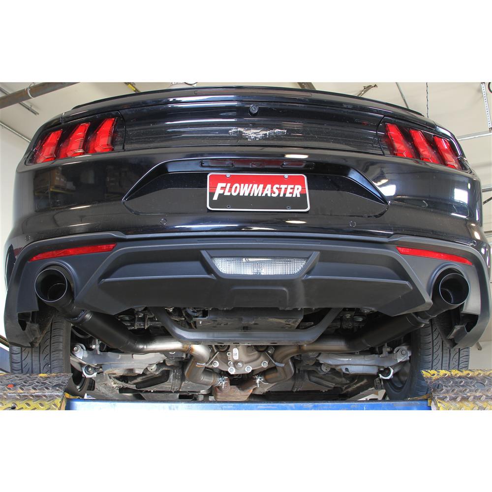 2015-23 Mustang Flowmaster Outlaw Axle Back Exhaust  - Black Tips 3.7/Ecoboost