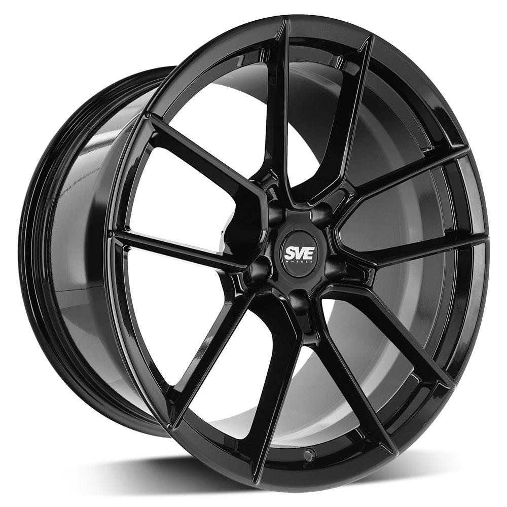 2015-23 Mustang SVE DHP1 Forged Wheel & Kenda Tire Kit - 19x10.5/11  - Black Mach 1