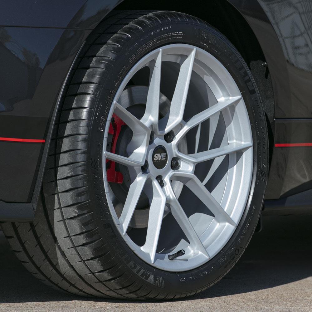 2015-23 Mustang SVE DHP1 Forged Wheel & Kenda Tire Kit - 19x10.5/11  - Silver Mach 1
