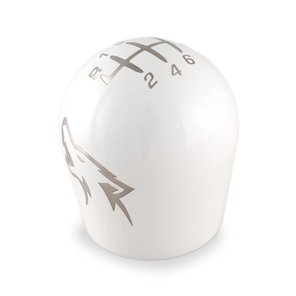 2015-26 Mustang Billetworkz Weighted Shift Knob - Coyote Engraved - Gloss White