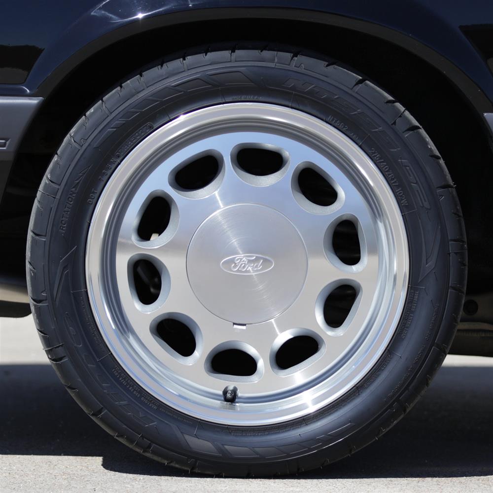 1979-93 Mustang 5 Lug 10-Hole Wheel & Nitto Tire Kit - 17x8/9  - Machined