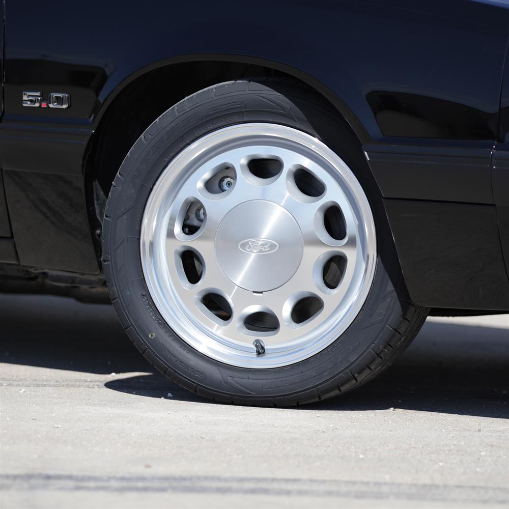 1979-93 Mustang 5 Lug 10-Hole Wheel & Nitto Tire Kit - 17x8/9  - Machined