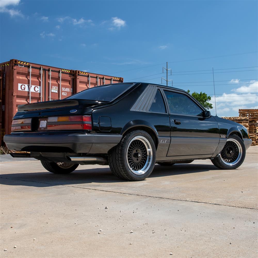 1979-93 Mustang SVE 4 Lug Mesh Wheel & Sumitomo Tire Kit - 17x8/9  - Gloss Black