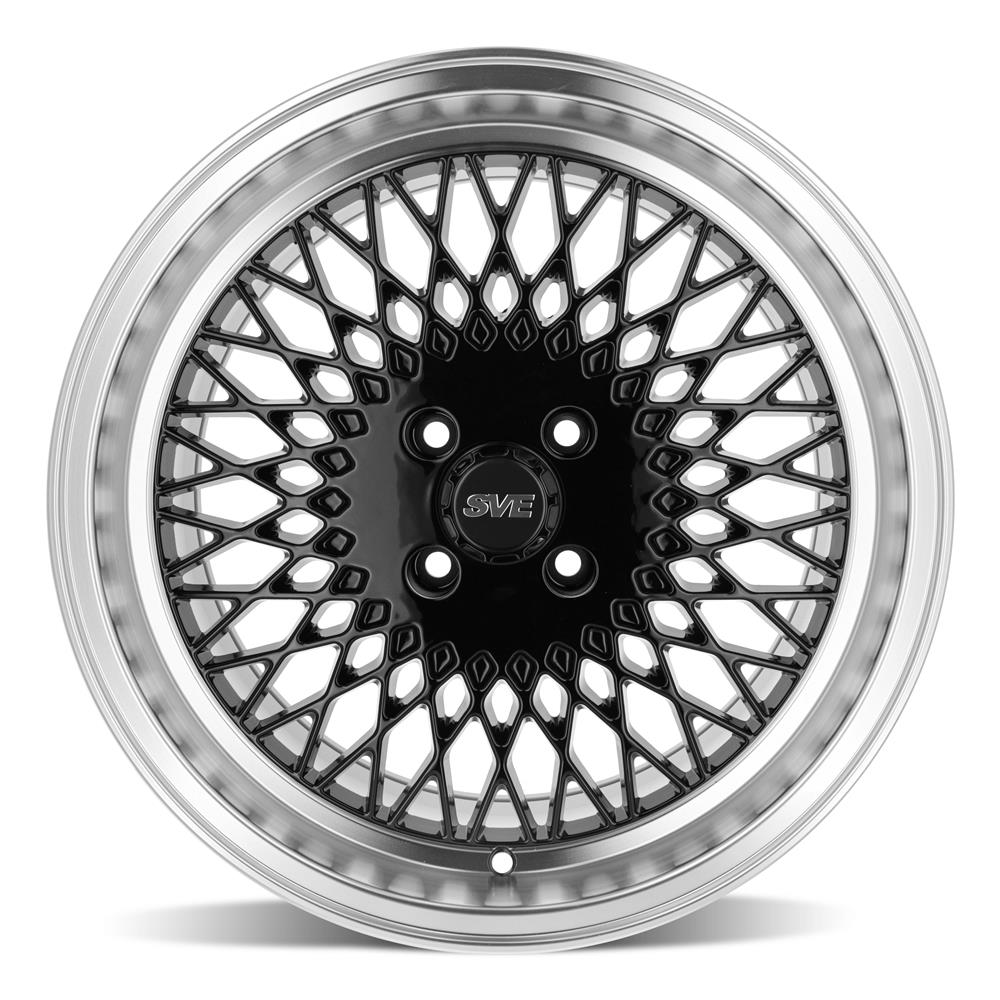 1979-93 Mustang SVE 4 Lug Mesh Wheel & Sumitomo Tire Kit - 17x8/9  - Gloss Black