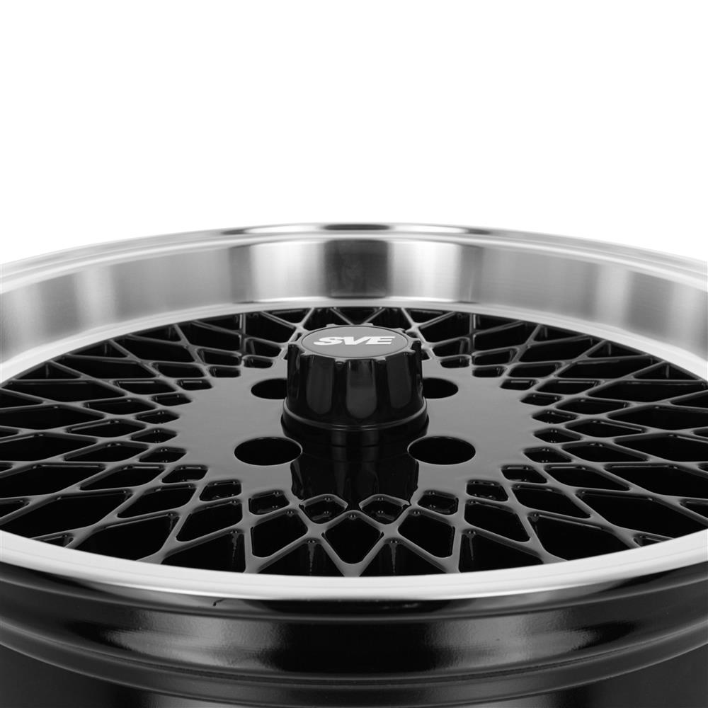 1979-93 Mustang SVE 4 Lug Mesh Wheel & Sumitomo Tire Kit - 17x8/9  - Gloss Black
