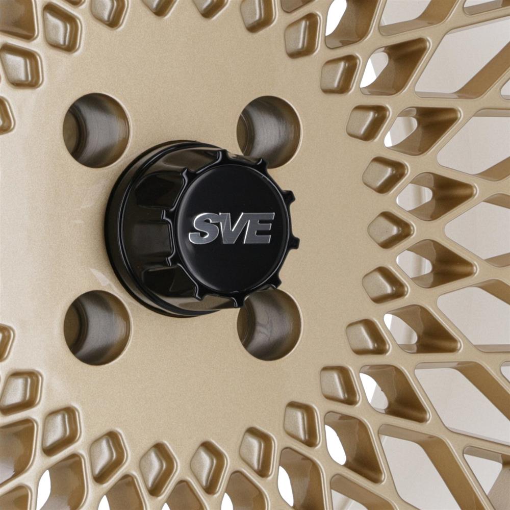 1979-93 Mustang SVE 4 Lug Mesh Wheel Kit - 17x8/9  - Classic Gold