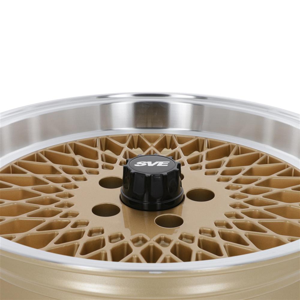 1979-93 Mustang SVE 5 Lug Mesh Wheel & Sumitomo Tire Kit - 17x8/9  - Classic Gold