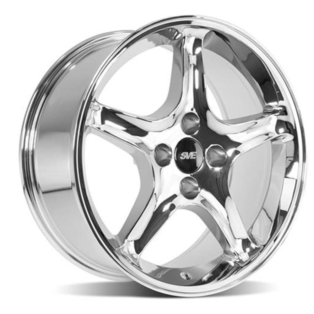 1979-93 Mustang SVE 4 Lug Cobra R Wheel & Nitto Tire Kit - 17x8/9  - Chrome