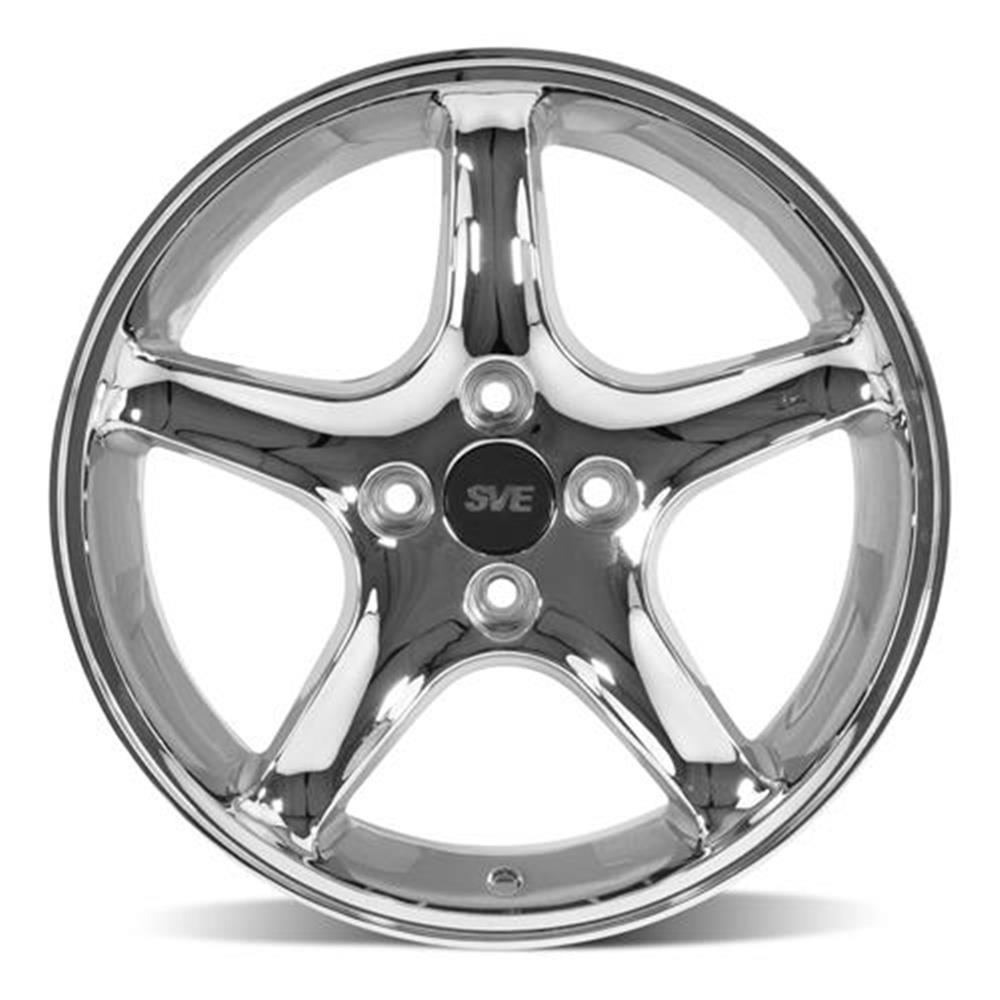 1979-93 Mustang SVE 4 Lug Cobra R Wheel & Nitto Tire Kit - 17x8/9  - Chrome