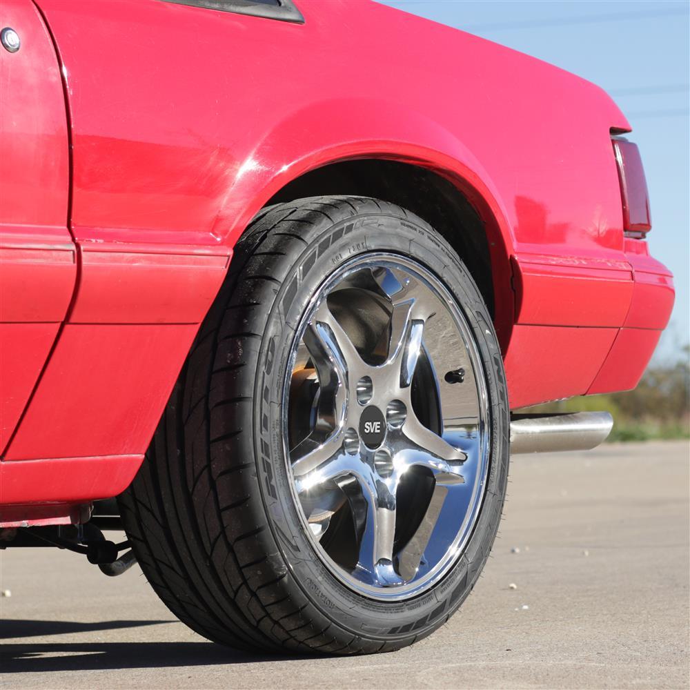 1979-93 Mustang SVE 4 Lug Cobra R Wheel & Nitto Tire Kit - 17x8/9  - Chrome