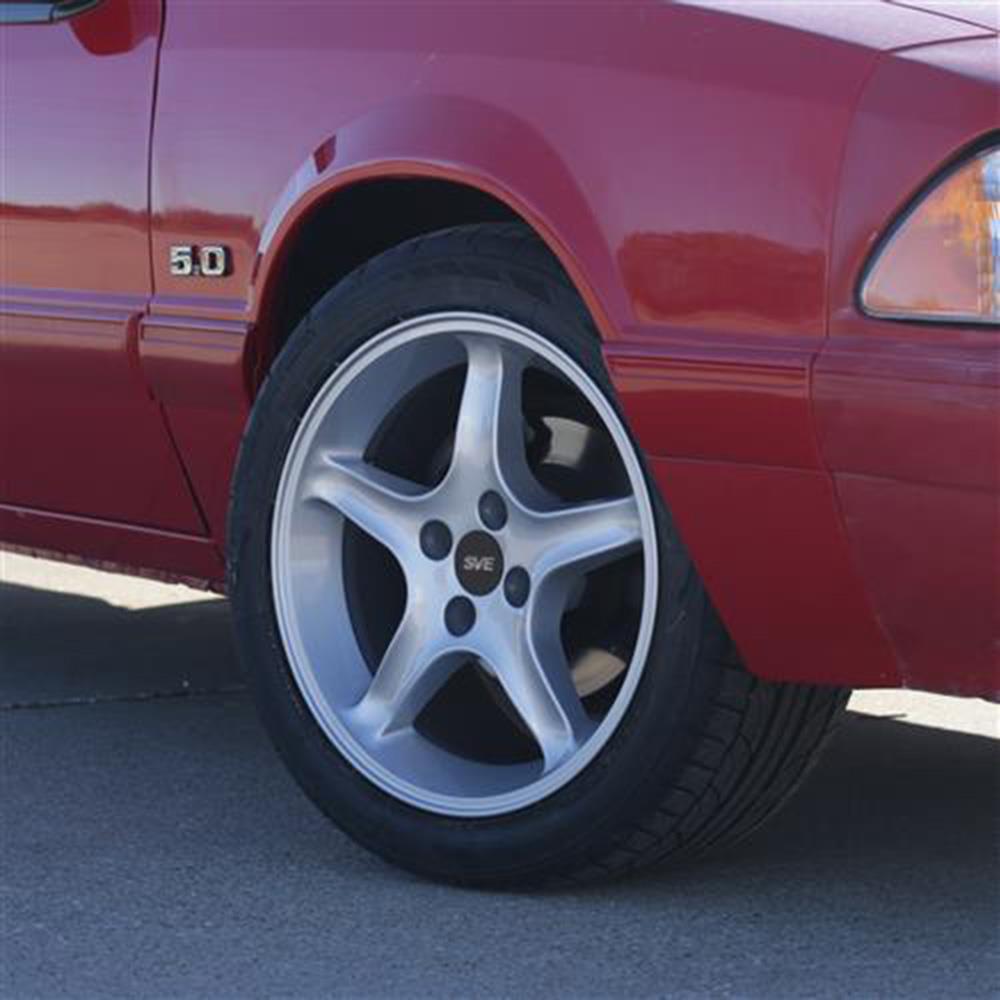 1979-93 Mustang SVE 4 Lug Cobra R Wheel & Nitto Tire Kit - 17x8/9  - Silver