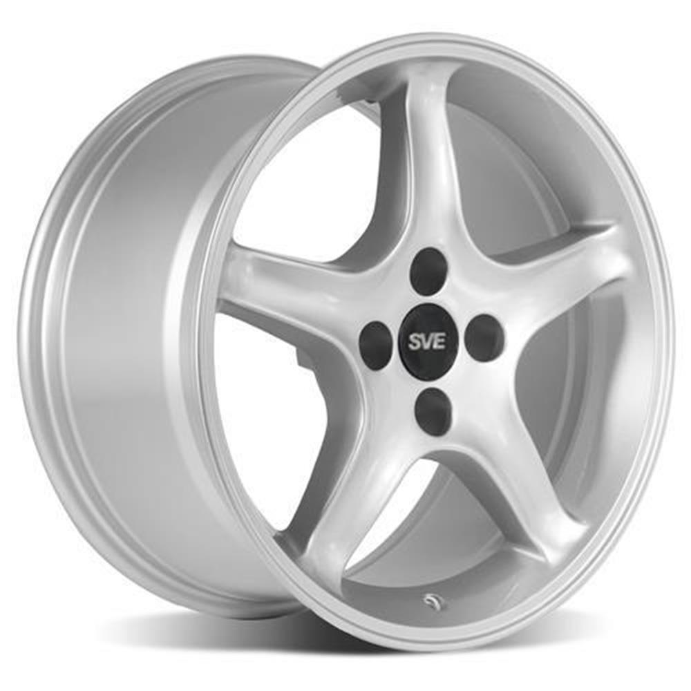 1979-93 Mustang SVE 4 Lug Cobra R Wheel & Nitto Tire Kit - 17x8/9  - Silver