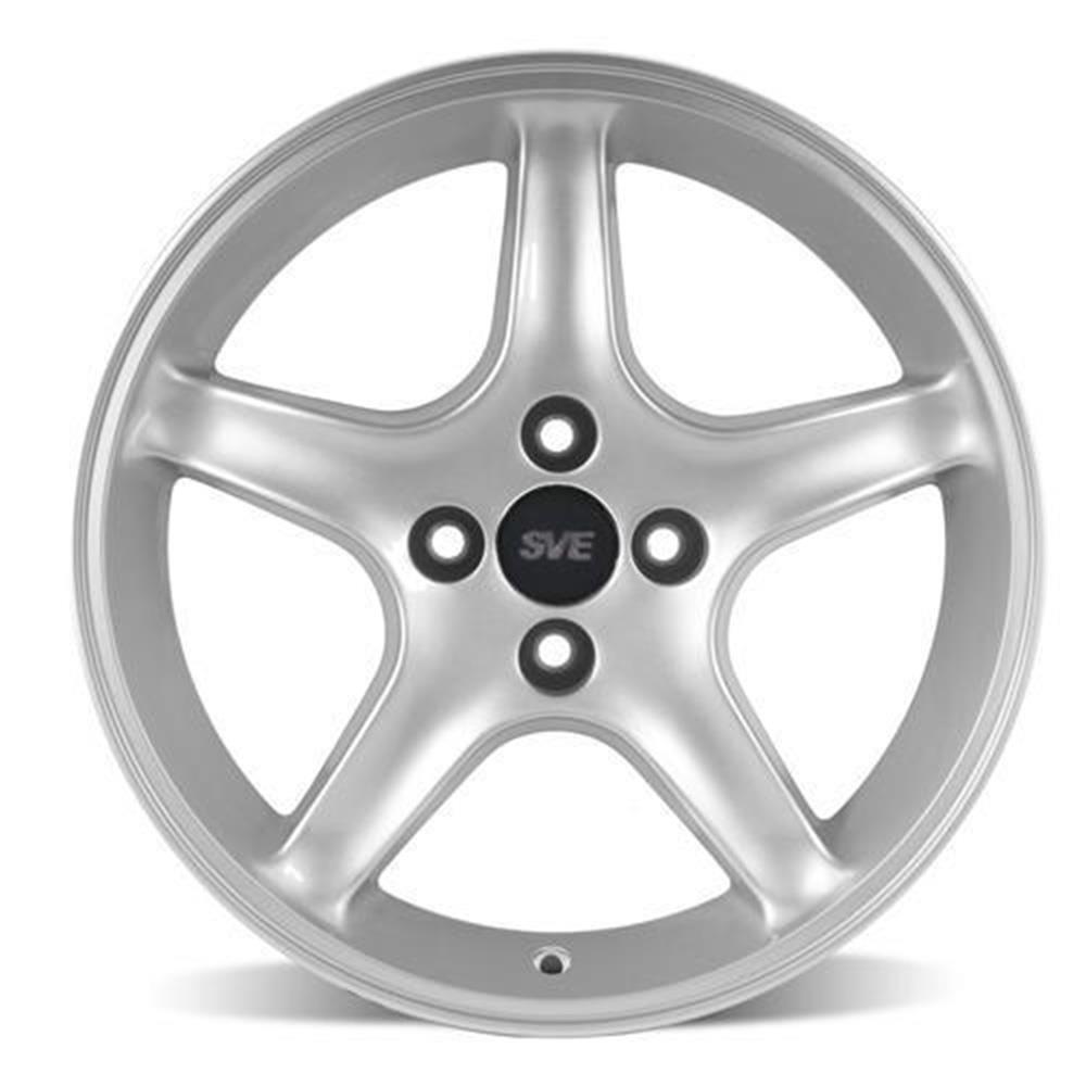 1979-93 Mustang SVE 4 Lug Cobra R Wheel & Nitto Tire Kit - 17x8/9  - Silver