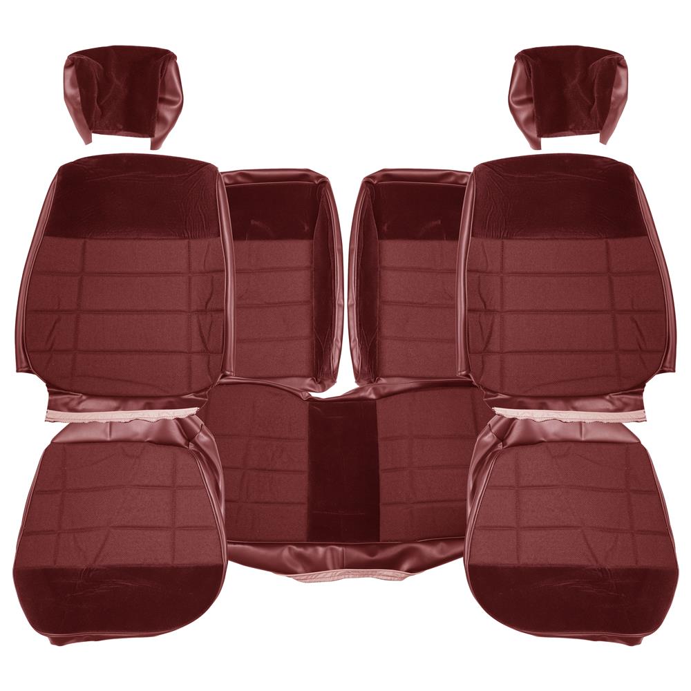 1990-92 Mustang Acme Standard Seat Upholstery - Cloth  - Scarlet Red Hatchback
