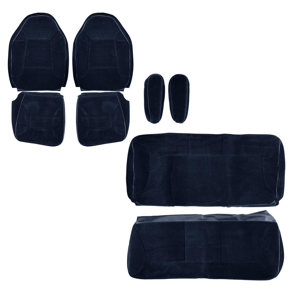 1992-1993 Bronco Acme Seat Upholstery w/ Front Buckets - Cloth - Crystal Blue