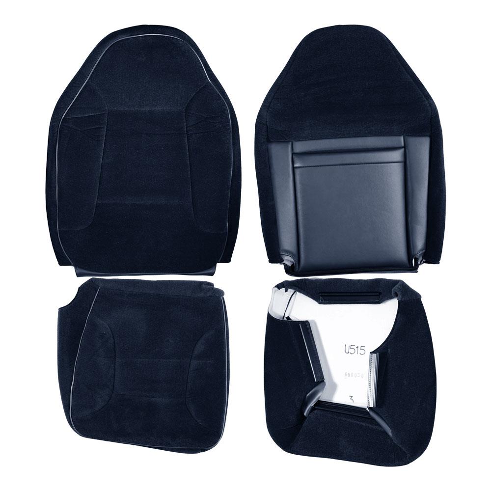 1992-1993 Bronco Acme Seat Upholstery w/ Front Buckets - Cloth - Crystal Blue