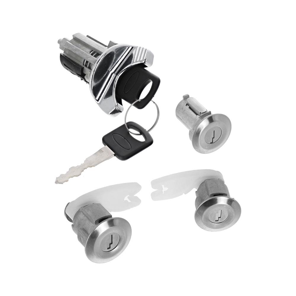 1992-96 Bronco Ignition & Door Lock Cylinder Kit  - Machined Bezel