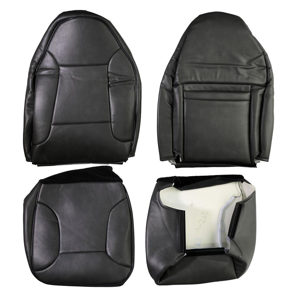 1992-1996 Bronco Acme Seat Upholstery w/ Front Buckets - Vinyl - Black