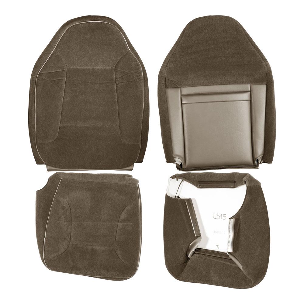 1992-1996 Bronco Acme Seat Upholstery w/ Front Buckets - Cloth - Medium Mocha