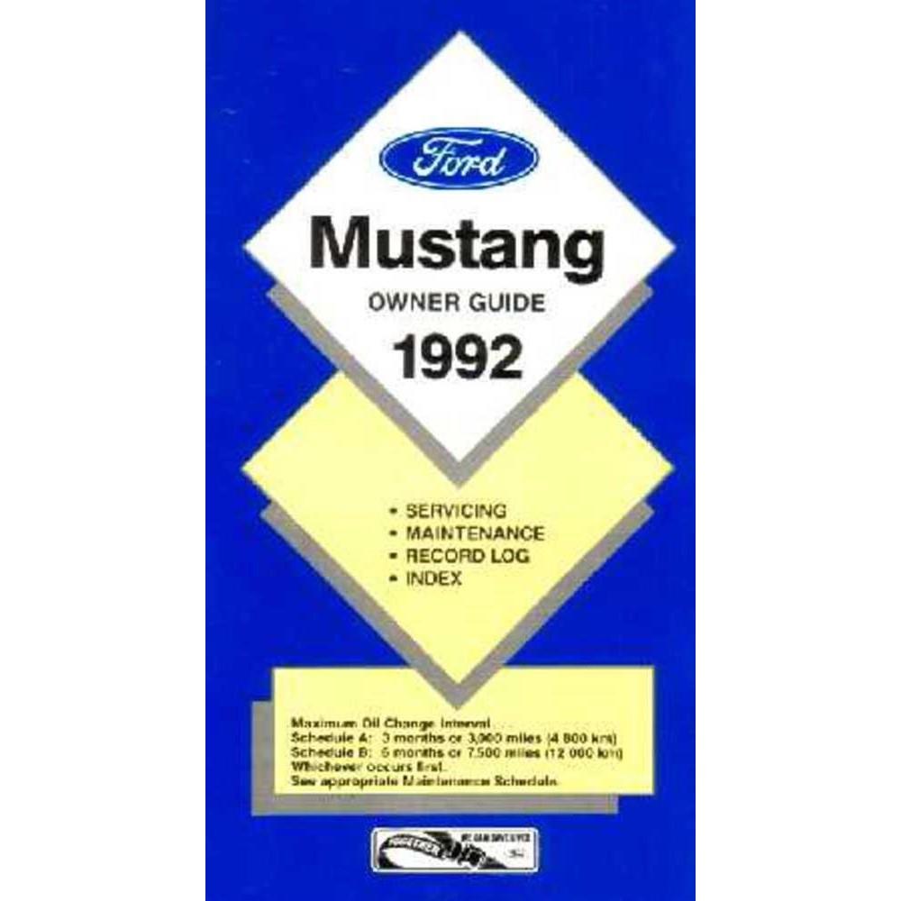 1992 Mustang Owners Manual
