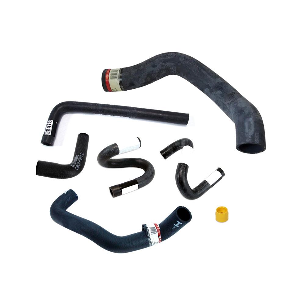 1994-95 Mustang SVE Aluminum Radiator & Rubber Hose Kit  - Black 5.0