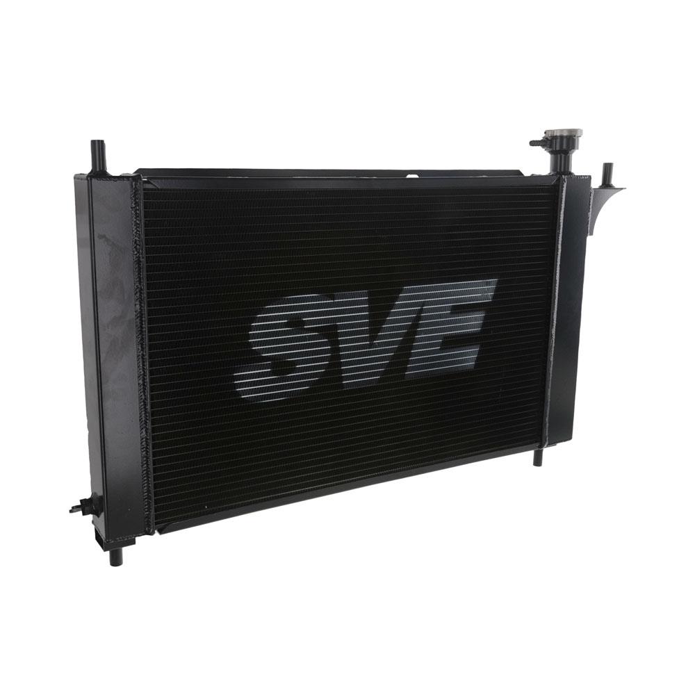 1994-95 Mustang SVE Aluminum Radiator & Rubber Hose Kit  - Black 5.0