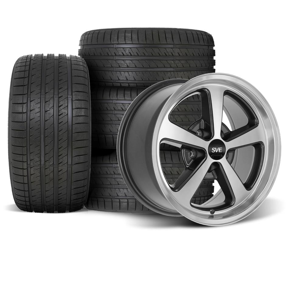 MACHVIT V1 アルミホイール Mustang SVE Mach 1 Style Wheel & Sumitomo Tire Kit - 17x9 | (94-04)