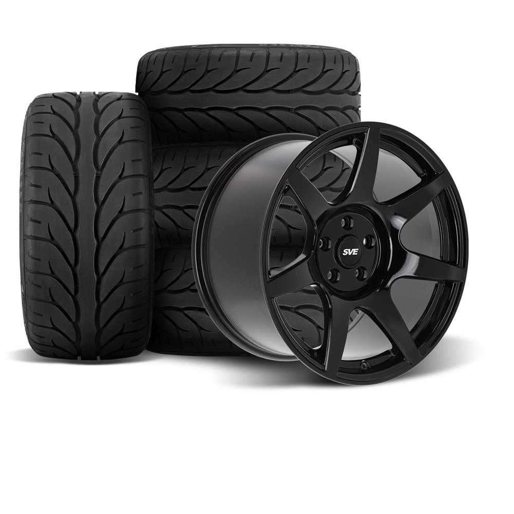 1994-04 Mustang SVE R350 Wheel & Kenda Tire Kit - 18x9/10  - Gloss Black