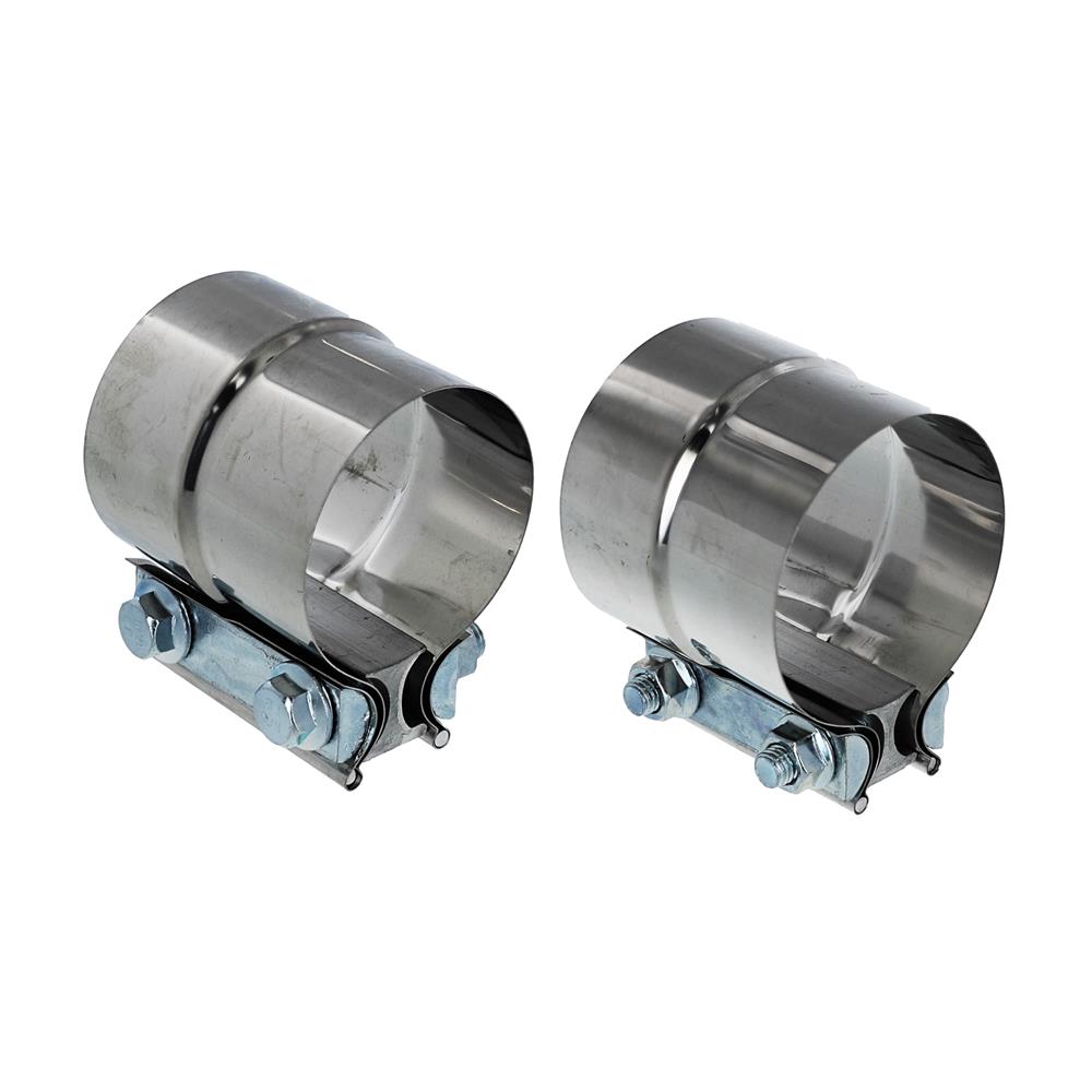 Stepped Exhaust Band Clamps - 2.5"  - Stainless