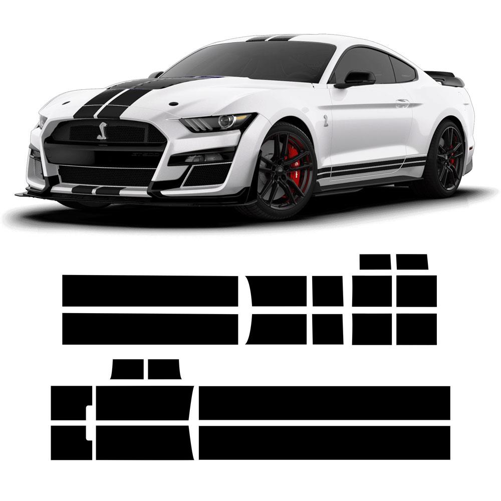 Mustang Lemans Racing Stripe Kit - Black (20-22) GT500