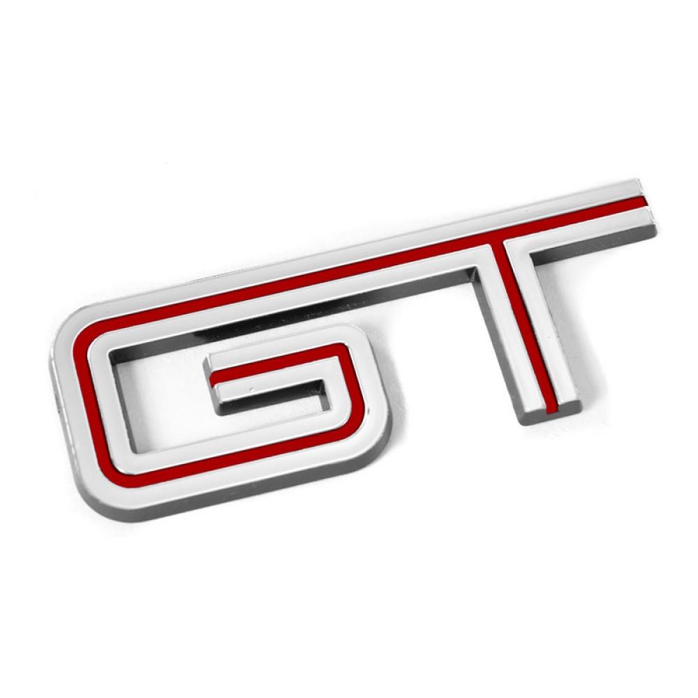 2005-10 Mustang GT Fender Emblem  - Chrome/Red 