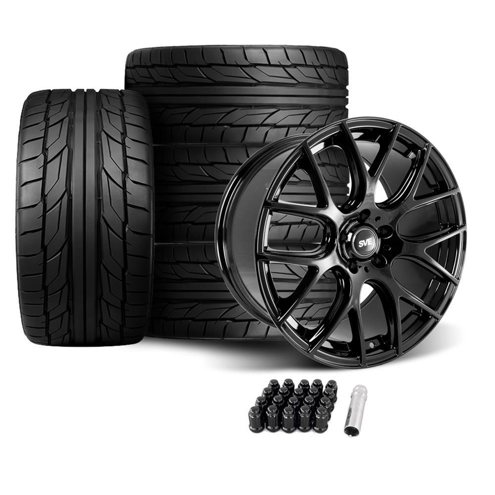 2005-14 Mustang SVE Drift Wheel & Nitto Tire Kit - 18x10  - Gloss Black