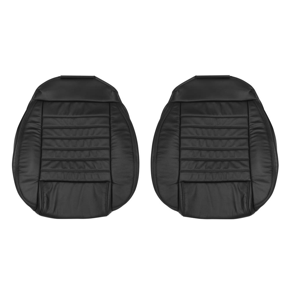 2005-09 Mustang Katzkin Seat Upholstery - Leather - Non Side-Impact Airbag - Black GT/V6 Coupe
