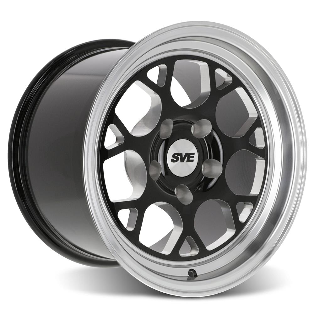 2005-14 Mustang SVE Drag Comp Wheel & Tire Kit - 17x4.5 & 15x10  - Gloss Black - M/T Tires