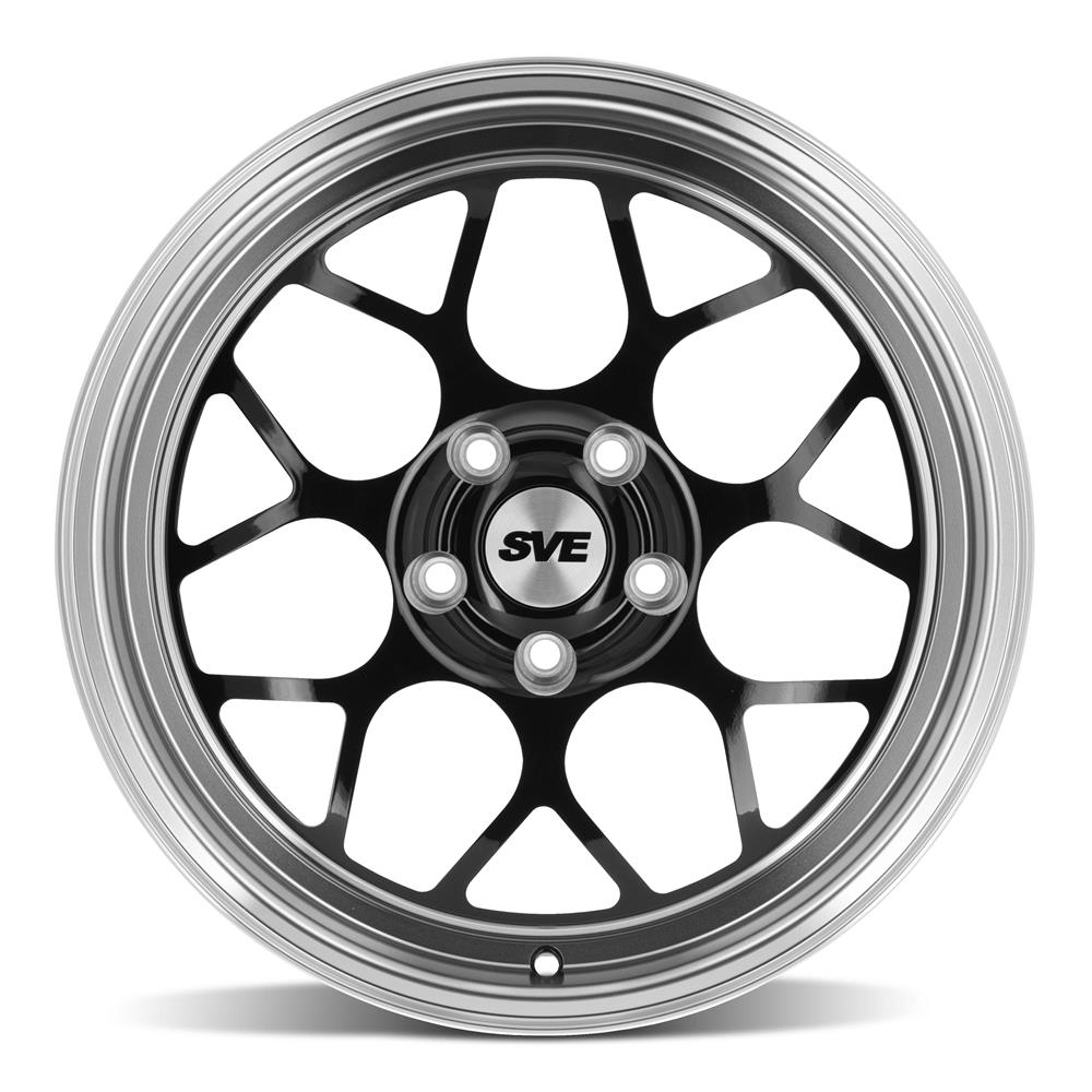 2005-14 Mustang SVE Drag Comp Wheel & Tire Kit - 17x4.5 & 15x10  - Gloss Black - M/T Tires
