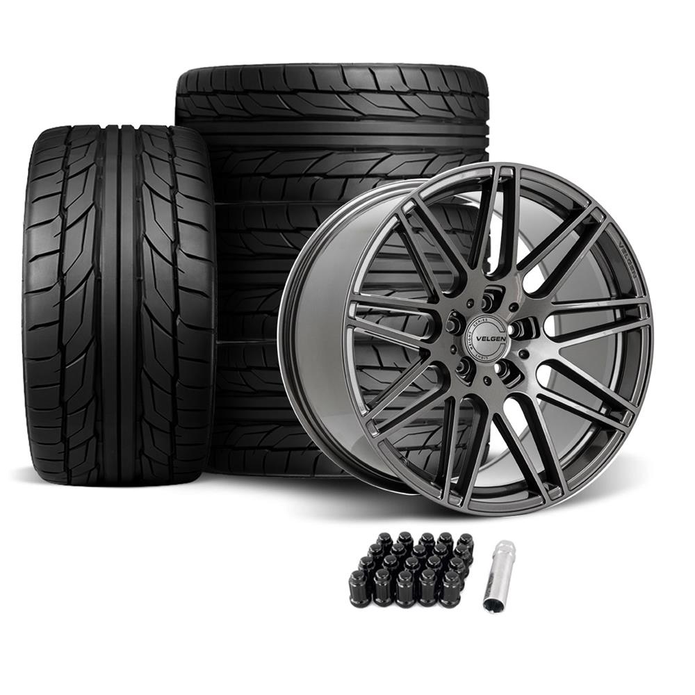 2005-2014 Mustang Velgen VF9 Wheel & Nitto Tire Kit - 20x10/11 - Gloss Gunmetal