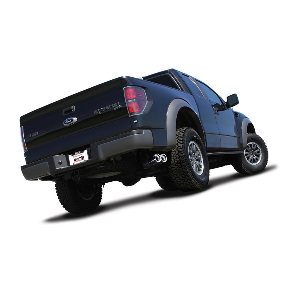 2011-14 F-150 Raptor Borla S-Type Cat Back Exhaust System  - Stainless Super Cab/Crew Cab 6.2