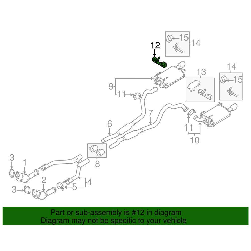 2010-14 Mustang Front Muffler Bracket