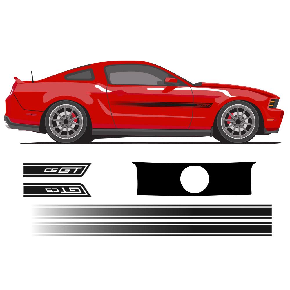 2011-12 Mustang Phoenix Graphix California Special Decal Kit - Matte Black