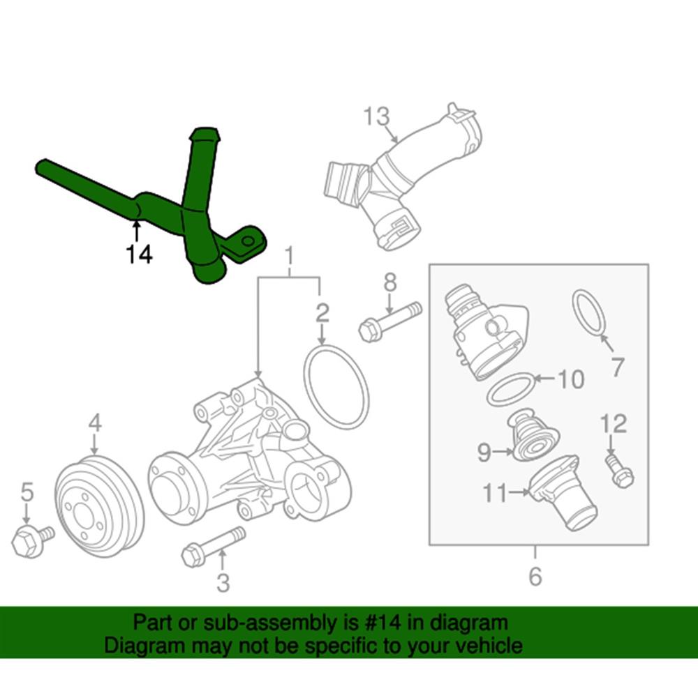 2011-23 Mustang Coolant Connector Tube 5.0/5.2