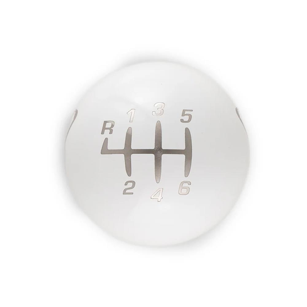 2011-14 Mustang Billetworkz Weighted Shift Knob - Coyote Engraved - Gloss White