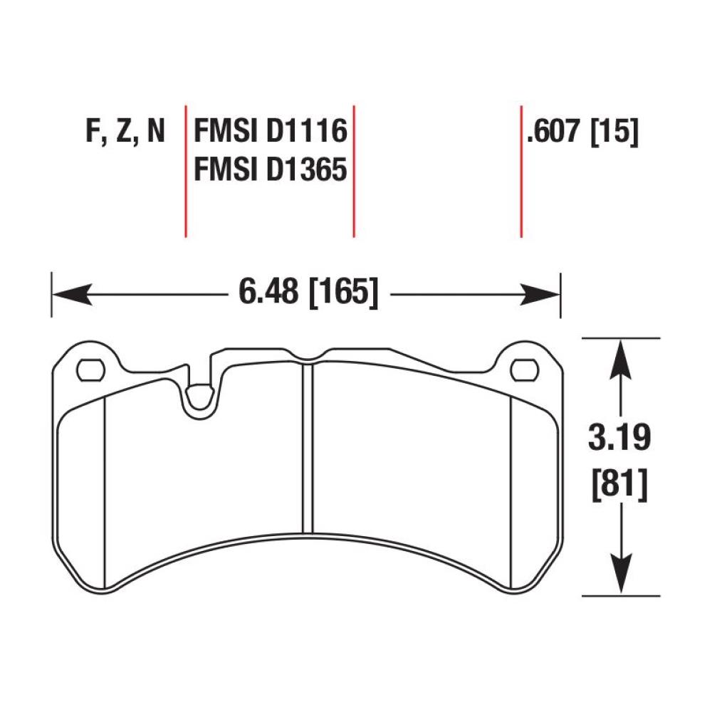 2013-14 Mustang Hawk Performance Front Brake Pads - HPS 5.0 GT500