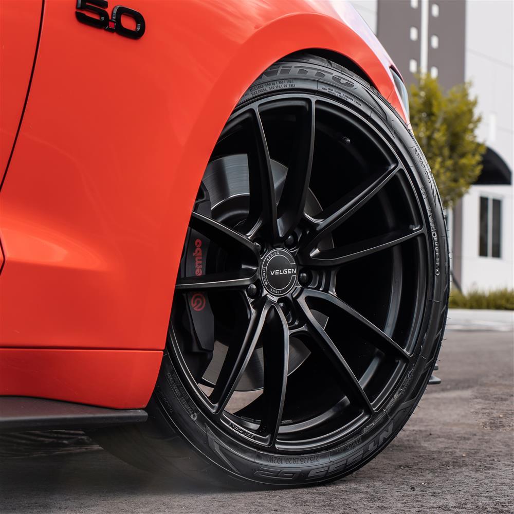 2015-23 Mustang Velgen VF5 Wheel & M/T Tire Kit - 20x10/11 - Satin Black