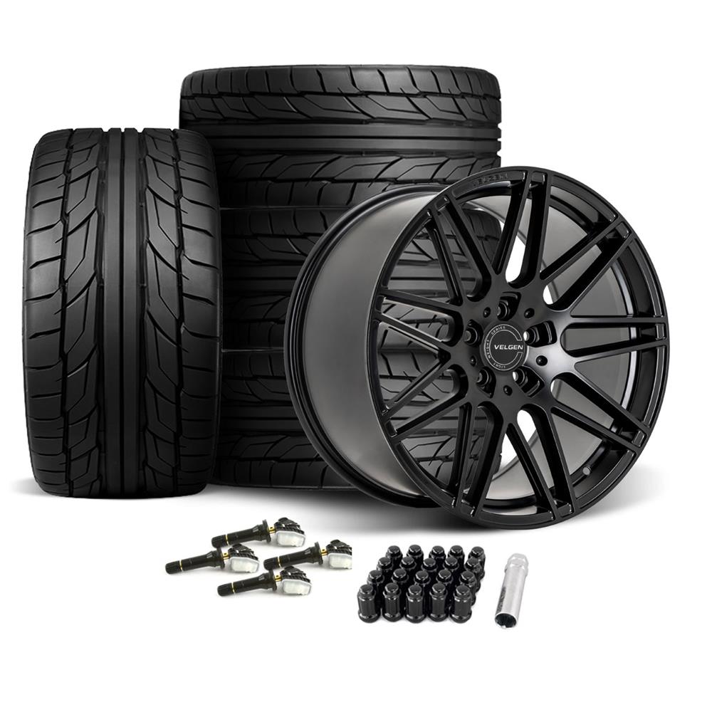 2015-2023 Mustang Velgen VF9 Wheel & Nitto Tire Kit - 20x10/11 - Satin Black