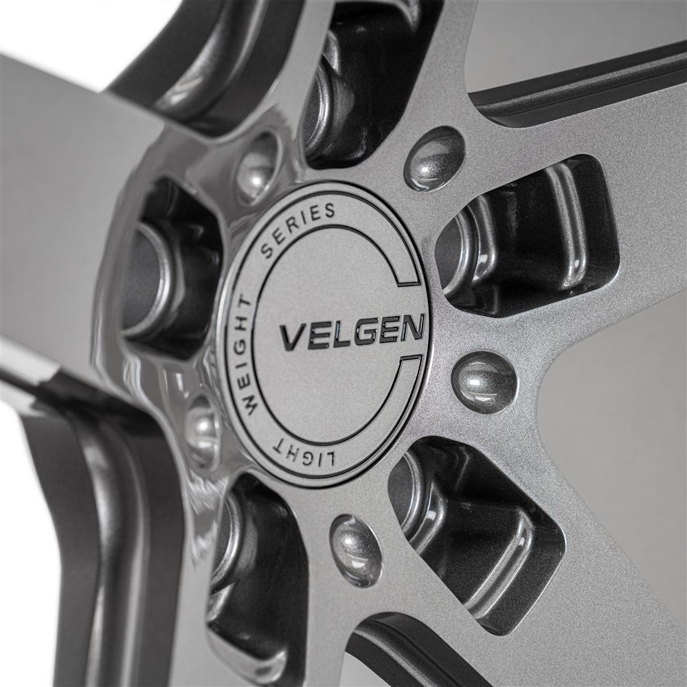2015-2023 Mustang Velgen Classic5 V2 Wheel & Nitto Tire Kit - 20x10/11 - Gloss Gunmetal