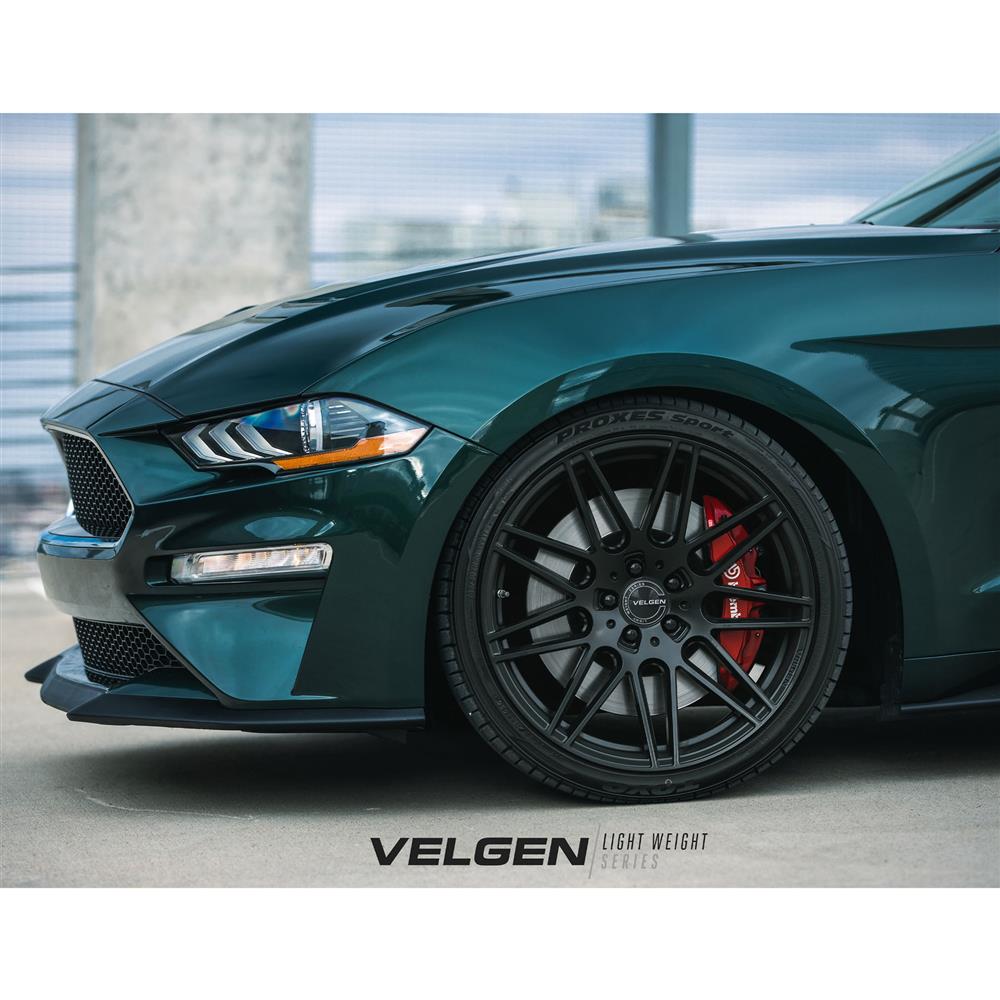 2015-2023 Mustang Velgen VF9 Wheel & MT Tire Kit - 20x10/11 - Satin Black