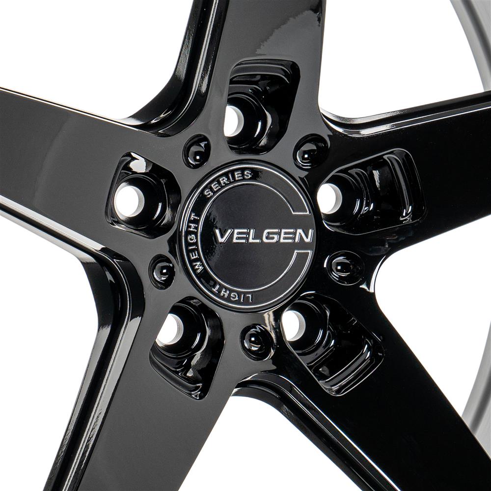 2015-2023 Mustang Velgen Classic5 V2 Wheel & Nitto Tire Kit - 20x10/11 - Gloss Black